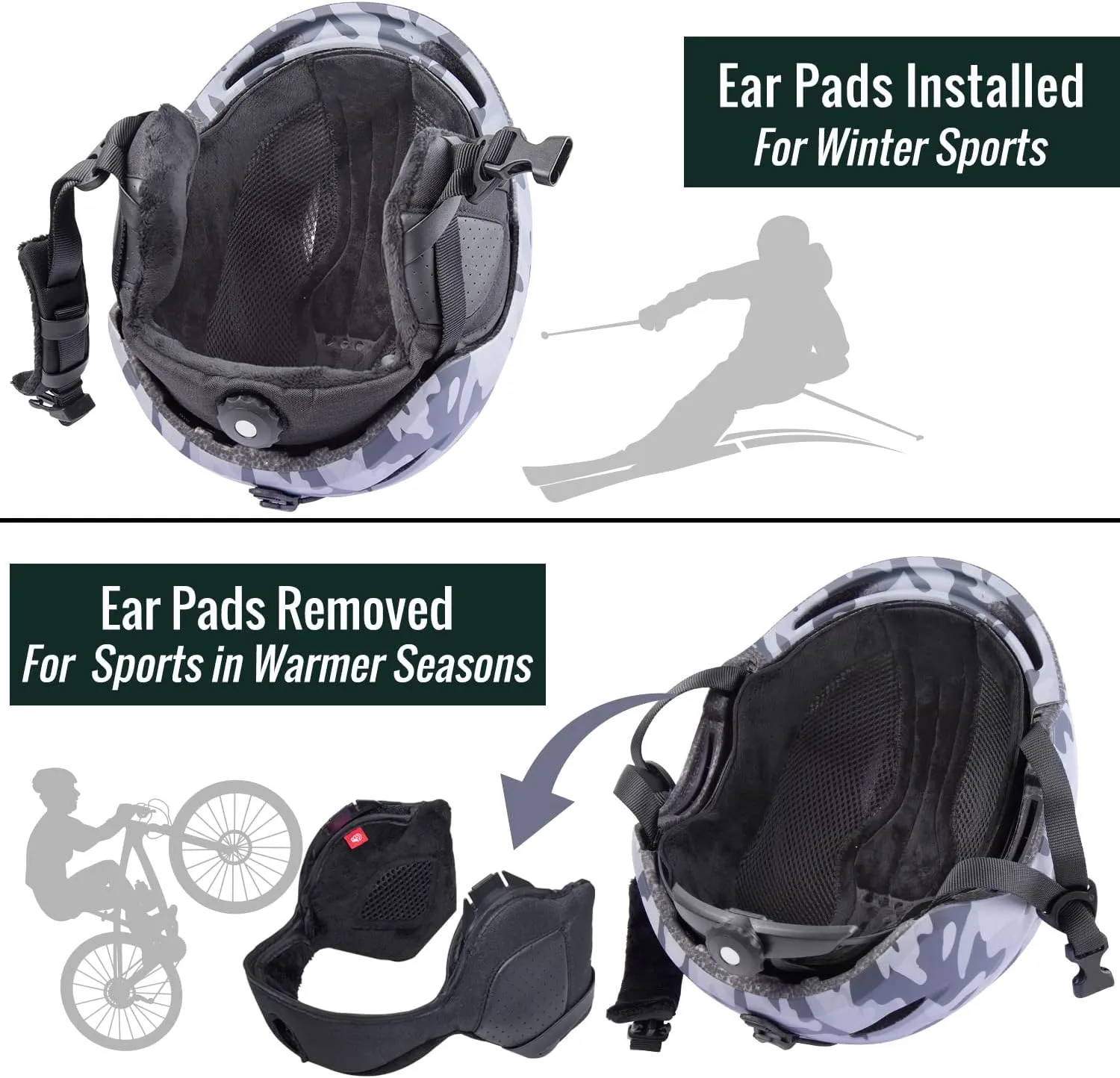 Ski Helmet - Audio Compatible and Lightweight, ASTM Standard for Men, Women and Youth
