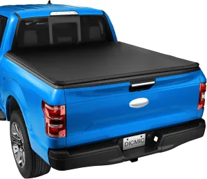 Soft Roll-Up Truck Bed Tonneau Cover Compatible with 2014-2018 Chevy Silverado GMC Sierra 6.5FT Not for CarbonPro Bed