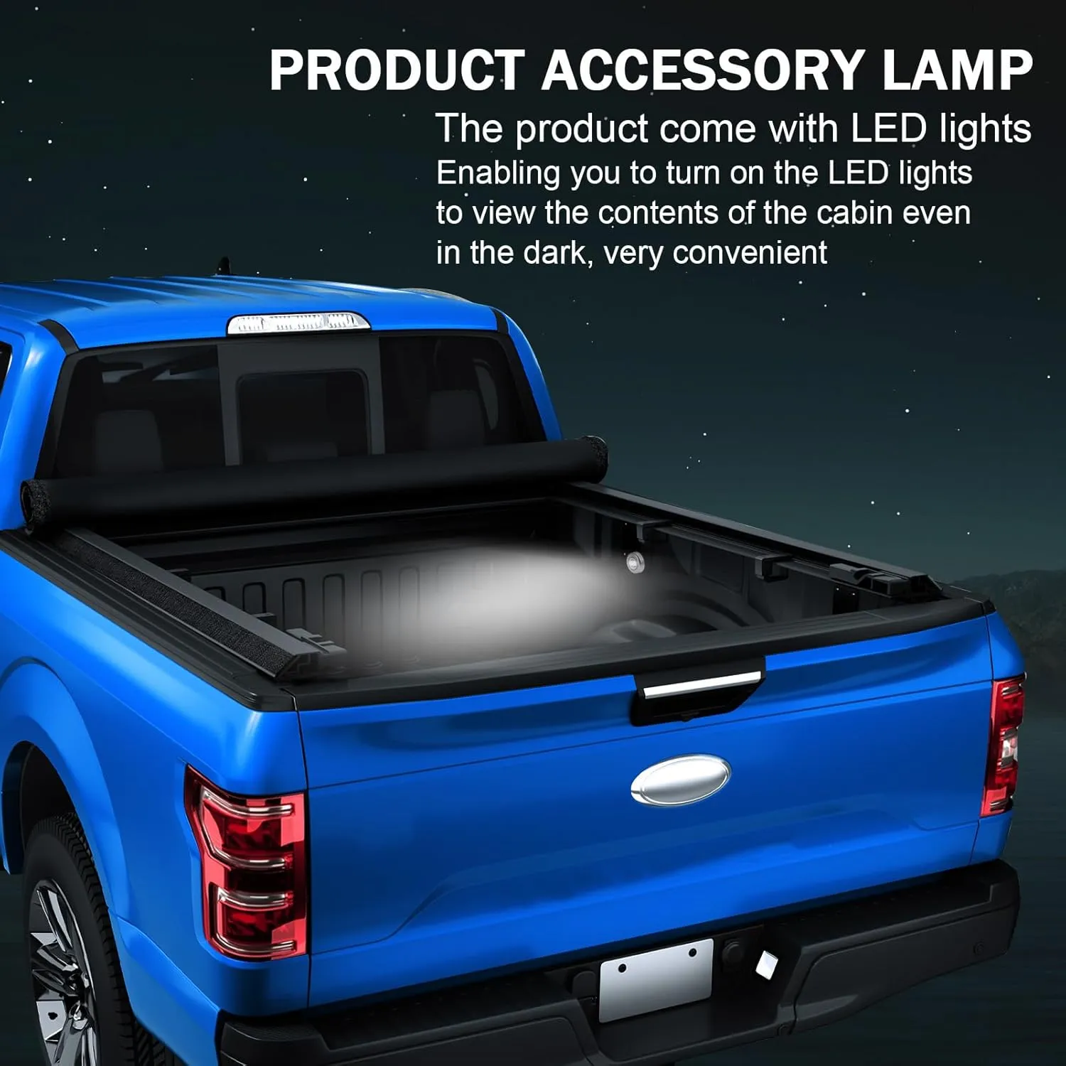 Soft Roll-Up Truck Bed Tonneau Cover Compatible with 2014-2018 Chevy Silverado GMC Sierra 6.5FT Not for CarbonPro Bed