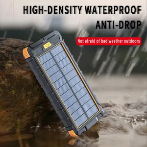 Solar Charger, 20000mAh Portable Outdoor Waterproof Solar Power Bank