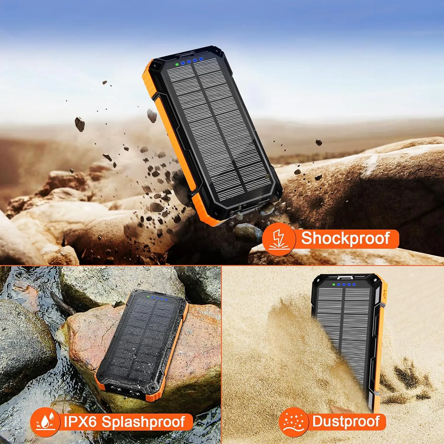 Solar Charger Power Bank - 49800mAh Solar Phone Charger (NEW)