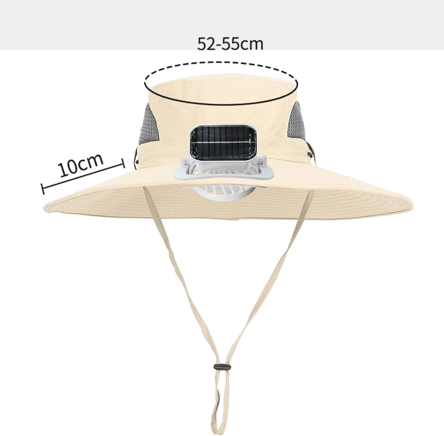 Solar Fan Hat for Kids - Wide Brim Sun Hat with Solar Powered Fan, Adjustable & UPF 50 