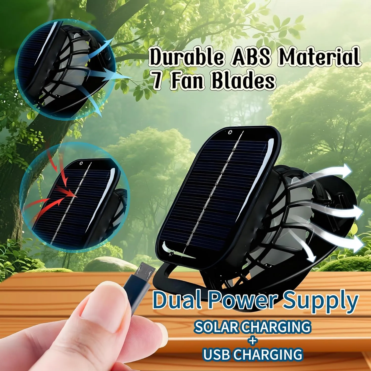 Solar Fan Hat, Wide Brim Sun Hat with 2 Solar Fan Built,Waterproof Outdoor Fishing Hat for Men Women UPF 50 