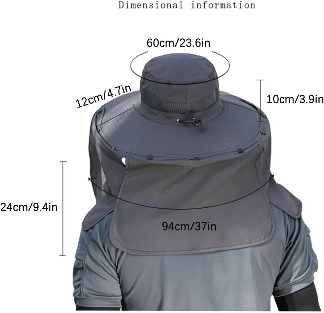 Solar Fan Hats for Men Women, UPF 50  Wide Brim Sun Hats with 2 Solar Fan, Breathable Bucket Hat Outdoor Fishing Hats