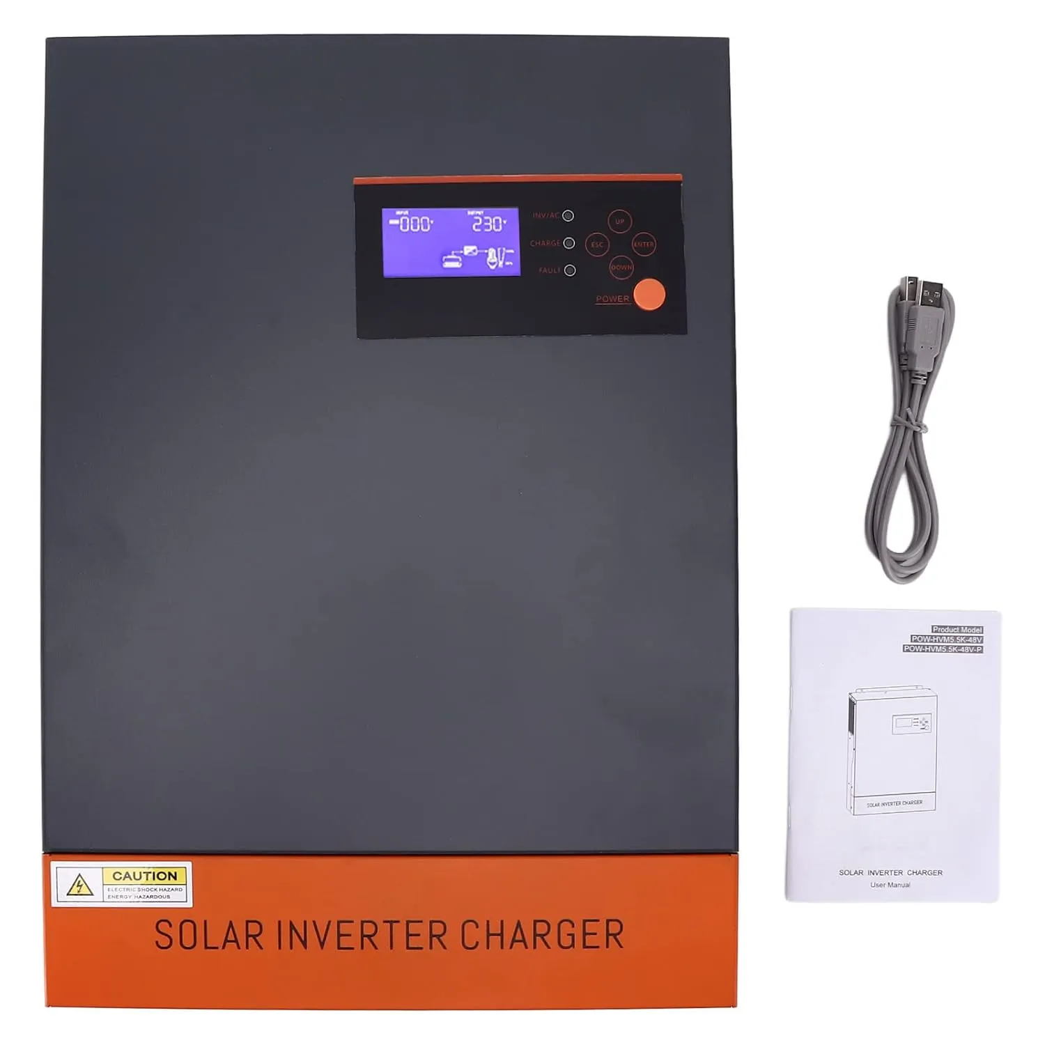 Solar Inverter MPPT Control Sun Power Converter 230V 80A POW - HVM5.5K-48V for Home