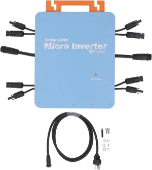Solar Panel Grid Tie Micro Inverter, 2800W Solar Grid Micro Inverter, Control, Accurate Meter, MPPT Tracking for Parallel (US Plug 120V)