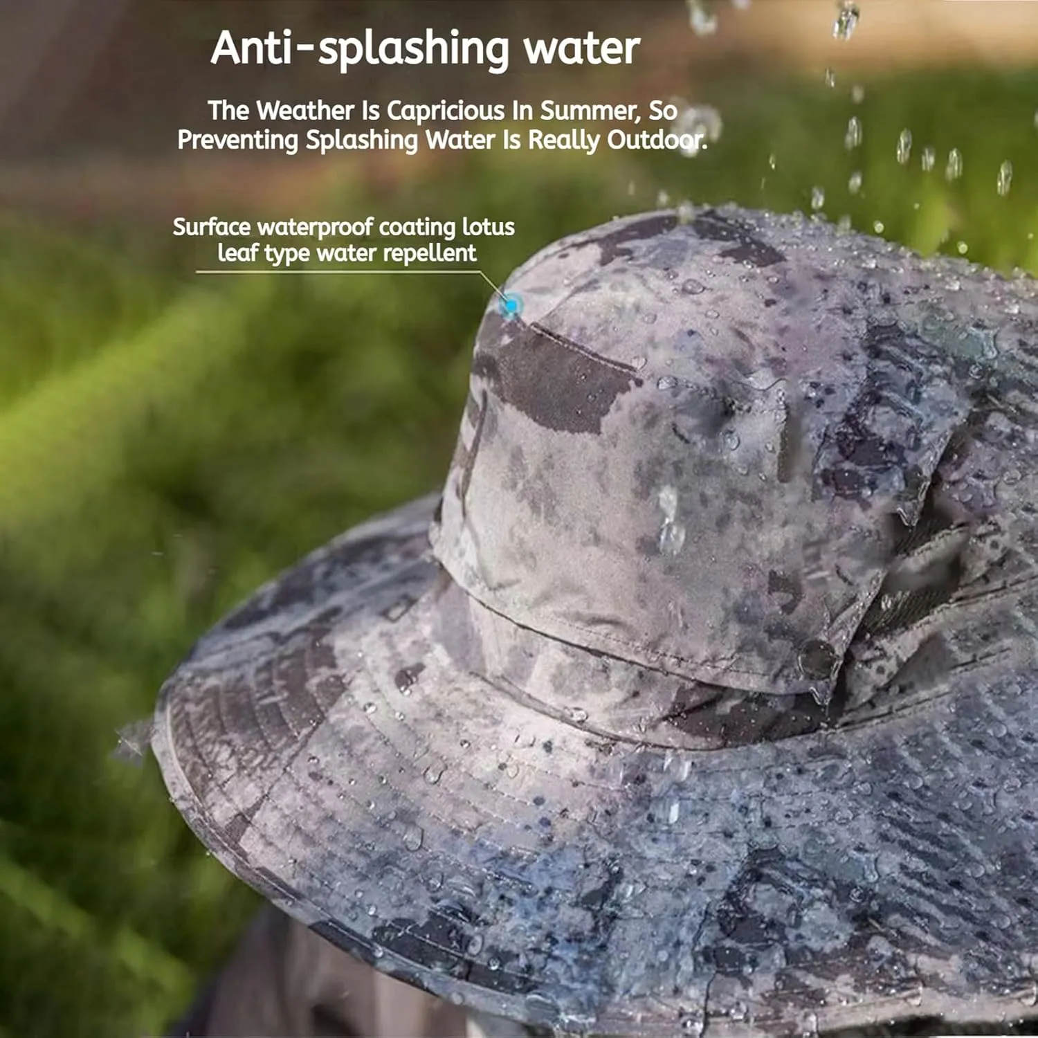 Solar Powered Fan Hat, Adjustable Outdoor Cooling Hat for Men, Wide Brim Sunproof and Breathable Fishing Hat