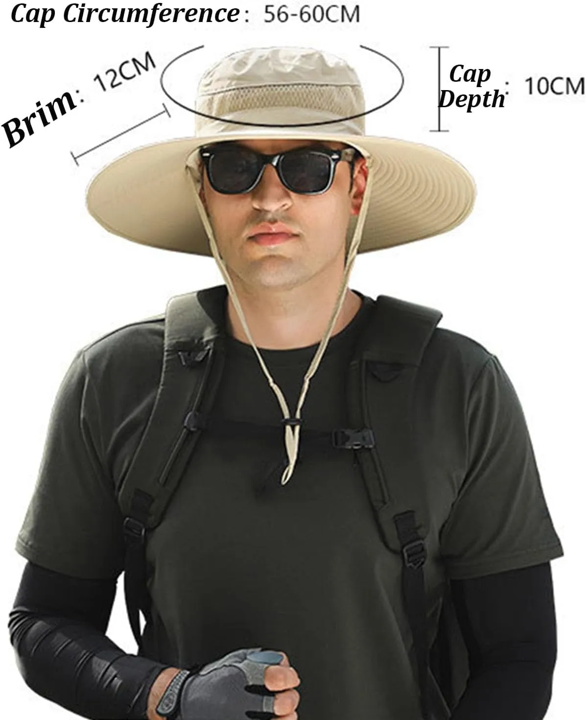 Solar Powered Fan Hat for Men,Hat with Fans Solar Power Outdoor Fishing with 2 Solars Fans