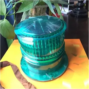 Solar Powered Marine Boat Navigation Light Round Warning Light for Pier Airport Dock Construction Use for Marine Boat (Color : Red) (Green)