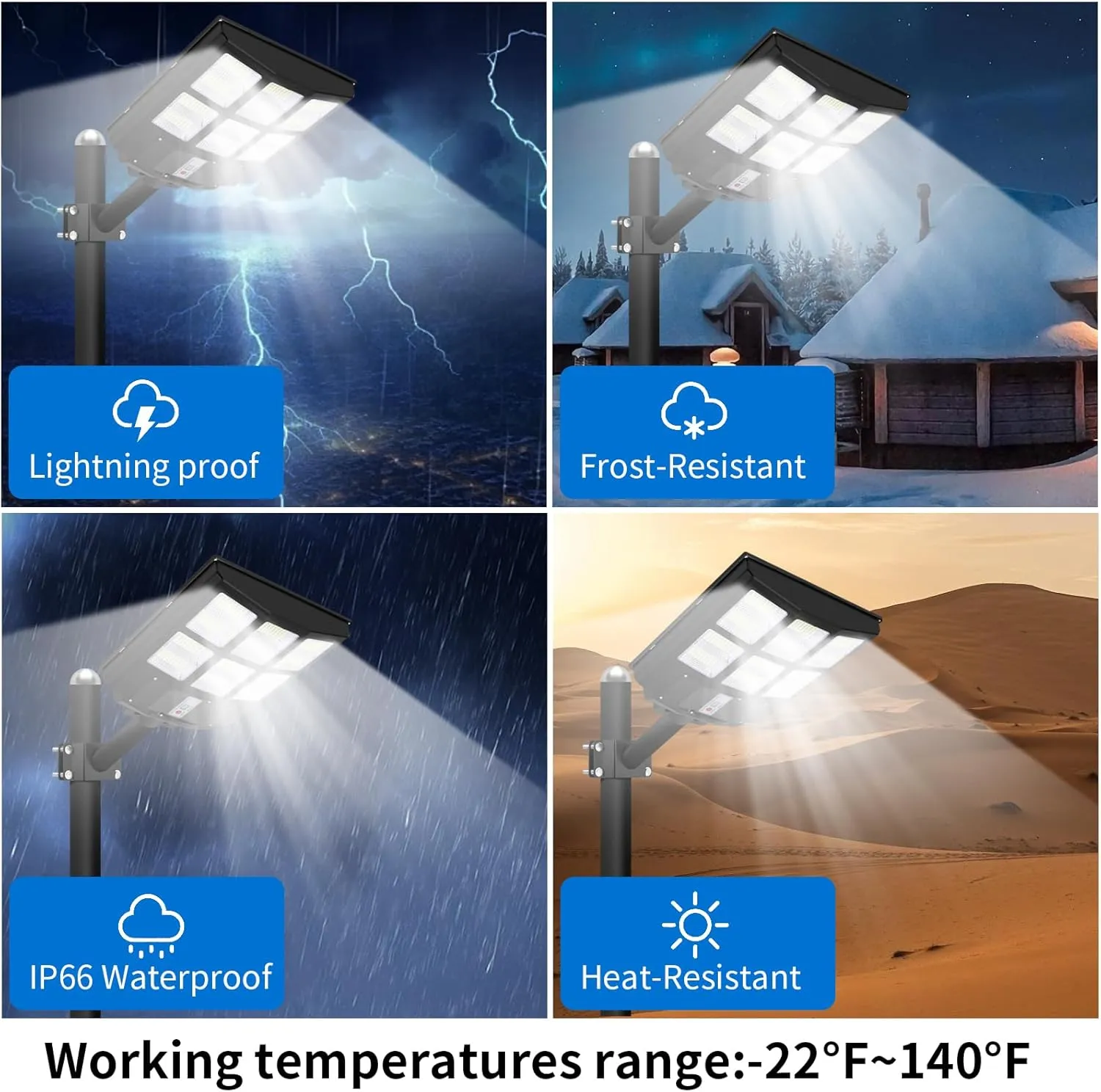 Solar Street Lights Outdoor 700000LM, Bright LED Street Lights with Motion Sensor and Remote, Dusk to Dawn Waterproof Security Lights for Yard, Driveway, Parking Lot