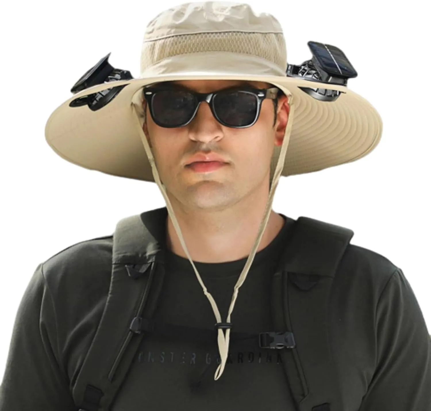 Solarbrim Hat, Colitt Fishing Hat, Wide Brim Solar Fan Outdoor Fishing Hat-Solar & USB Charging, Sun Hat with Solar Powered Fans-D