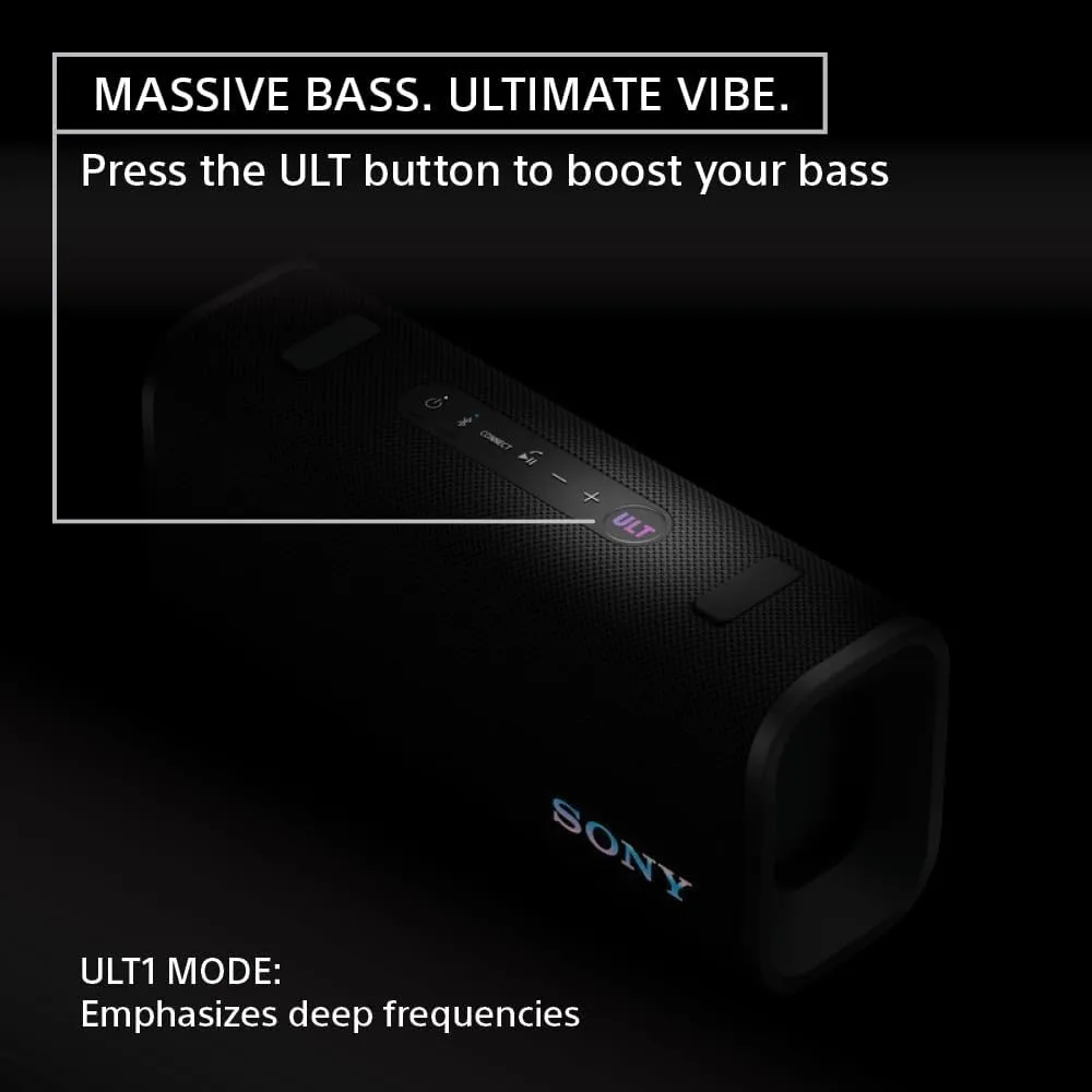 Sony ULT Field 3 Wireless Portable Bluetooth Speaker, IP67 Waterproof, Dustproof, Rustproof, and Shockproof with Enhanced Bass, 24 Hour Battery and Shoulder Strap (SRSULT30W), Off White