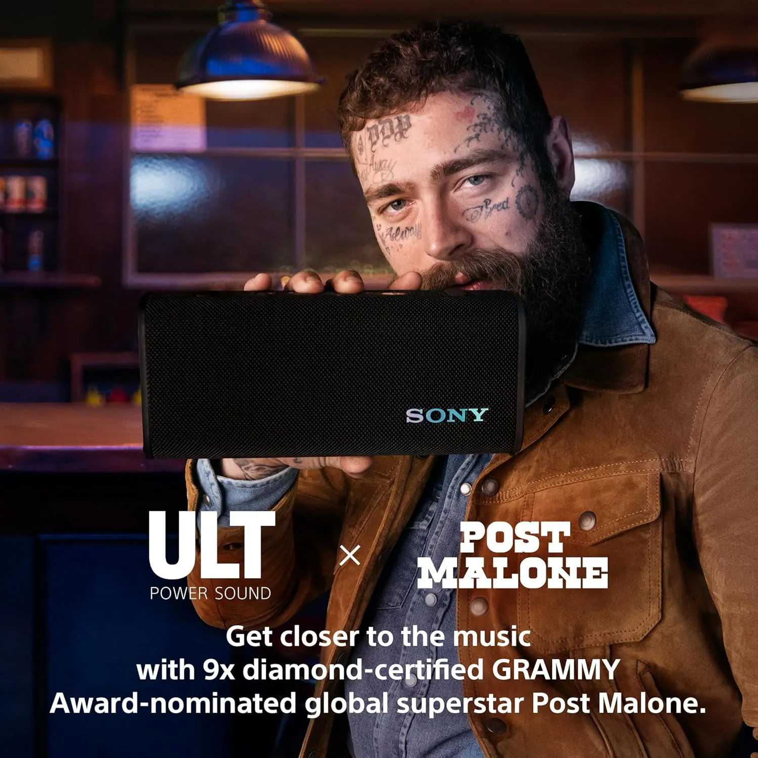 Sony ULT Field 3 Wireless Portable Bluetooth Speaker, IP67 Waterproof, Dustproof, Rustproof, and Shockproof with Enhanced Bass, 24 Hour Battery and Shoulder Strap (SRSULT30W), Off White