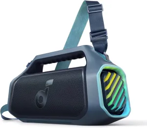 soundcore Boom 2 Plus By Anker, Outdoor Speaker, 140W, 2 2 Channel, BassUp 2.0, 20H Playtime, Fast Charge, IPX7 Waterproof, RGB Lights, Power Bank, Bluetooth 5.3, Portable for Outdoors, Camping, Beach