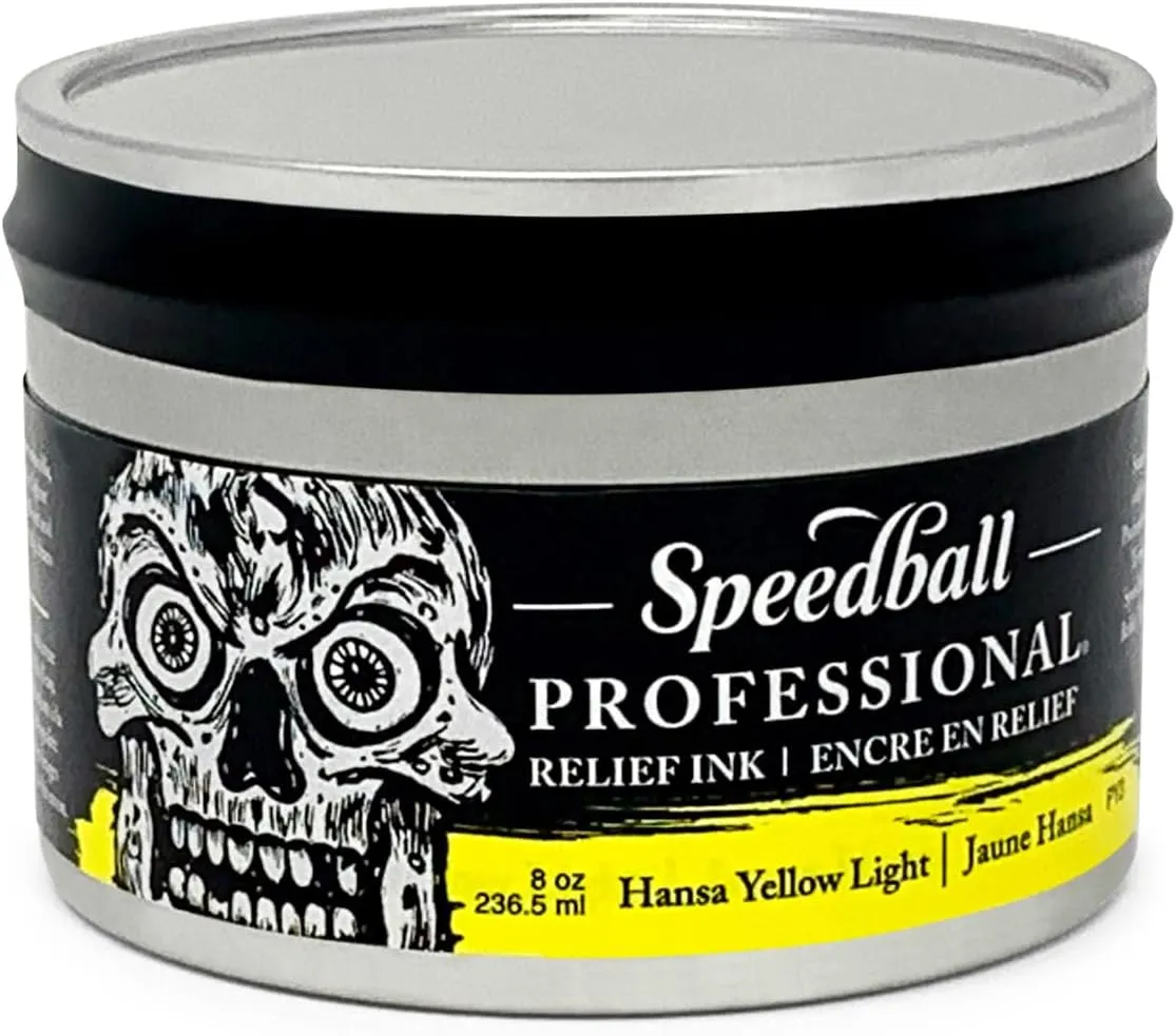 Speedball Professional Relief Ink Hansa Yellow Light 8OZ