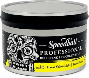Speedball Professional Relief Ink Hansa Yellow Light 8OZ