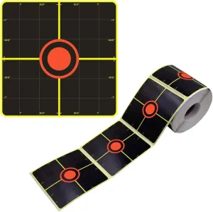 Splatter Shooting Targets 3 Inch Reactive Paper Target Stickers 250pcs Self Adhesive Target Roll for Indoor and Outdoor Range - BB Gun, Pellet Gun, Airsoft, Rifle