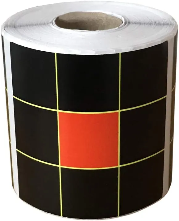 Splatter Shooting Targets 3 Inch Reactive Paper Target Stickers 250pcs Self Adhesive Target Roll for Indoor and Outdoor Range - BB Gun, Pellet Gun, Airsoft, Rifle