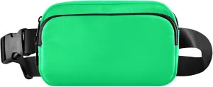 Spring Green Fanny Belt Bag Waist Packs Crossbody Bags Bum Bag for Running Hiking Travel Workout Adjustable Strap for Women Men