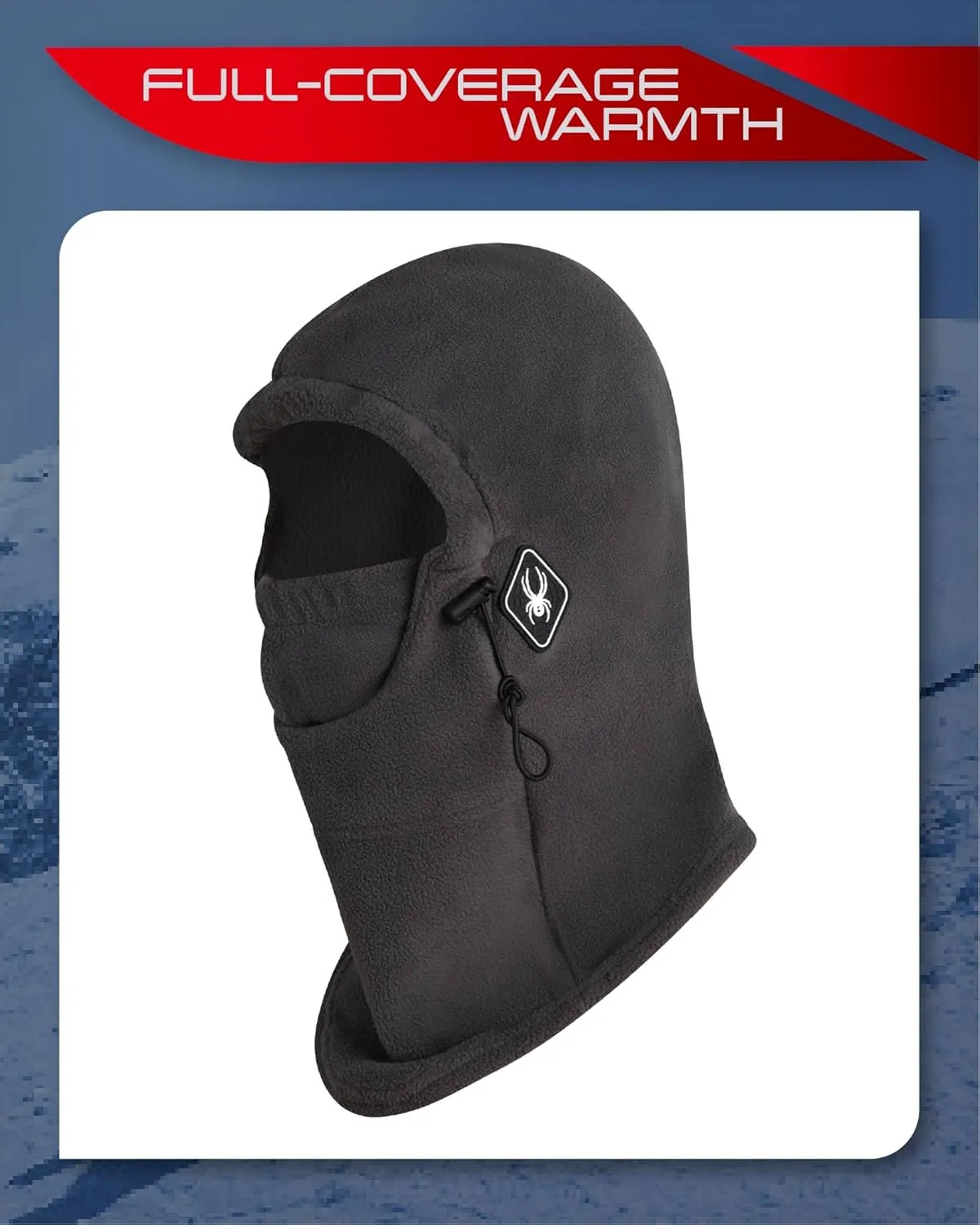 Spyder Men's Balaclava - Full Coverage Polar Fleece Balaclava Face Mask for Men - Lightweight Men's Thermal Outdoor Masks