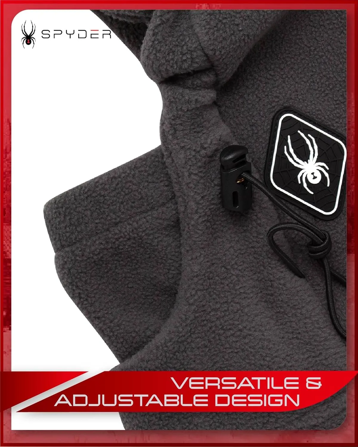 Spyder Men's Balaclava - Full Coverage Polar Fleece Balaclava Face Mask for Men - Lightweight Men's Thermal Outdoor Masks