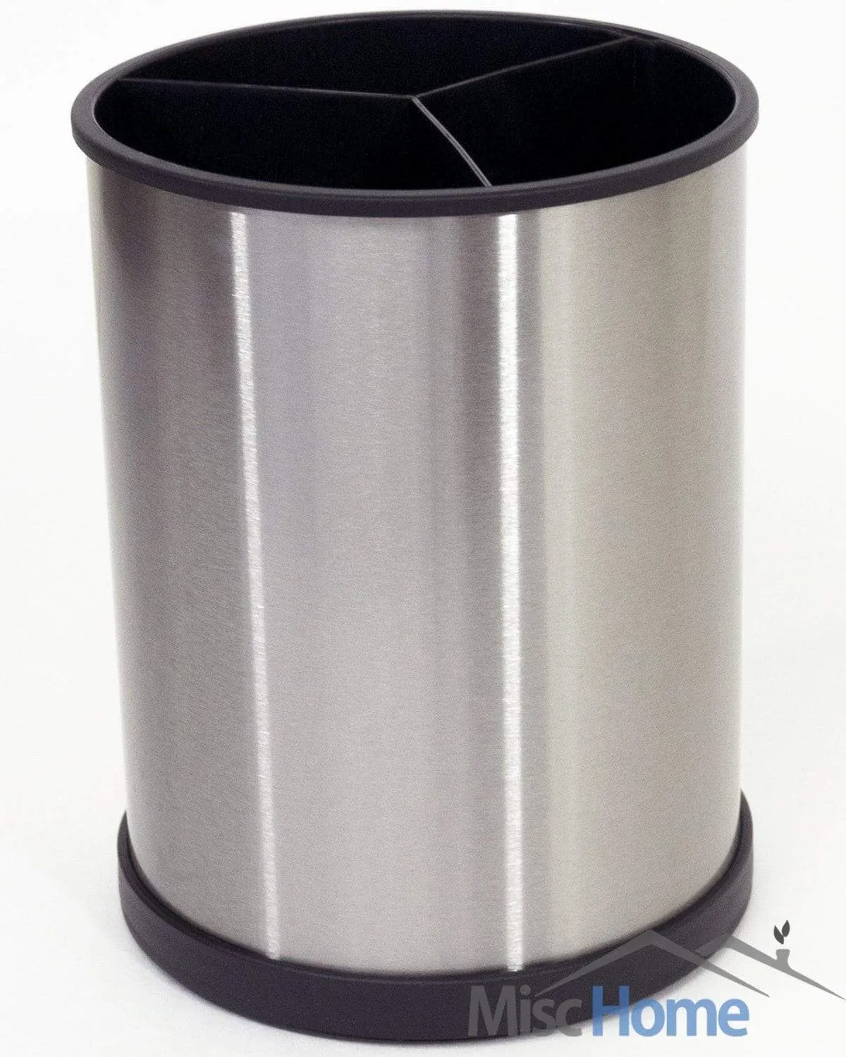 Stainless Steel Kitchen Utensil Holder – Rotating Cooking Utensil Holder Made From Fingerprint Resistant Brushed Stainless Steel