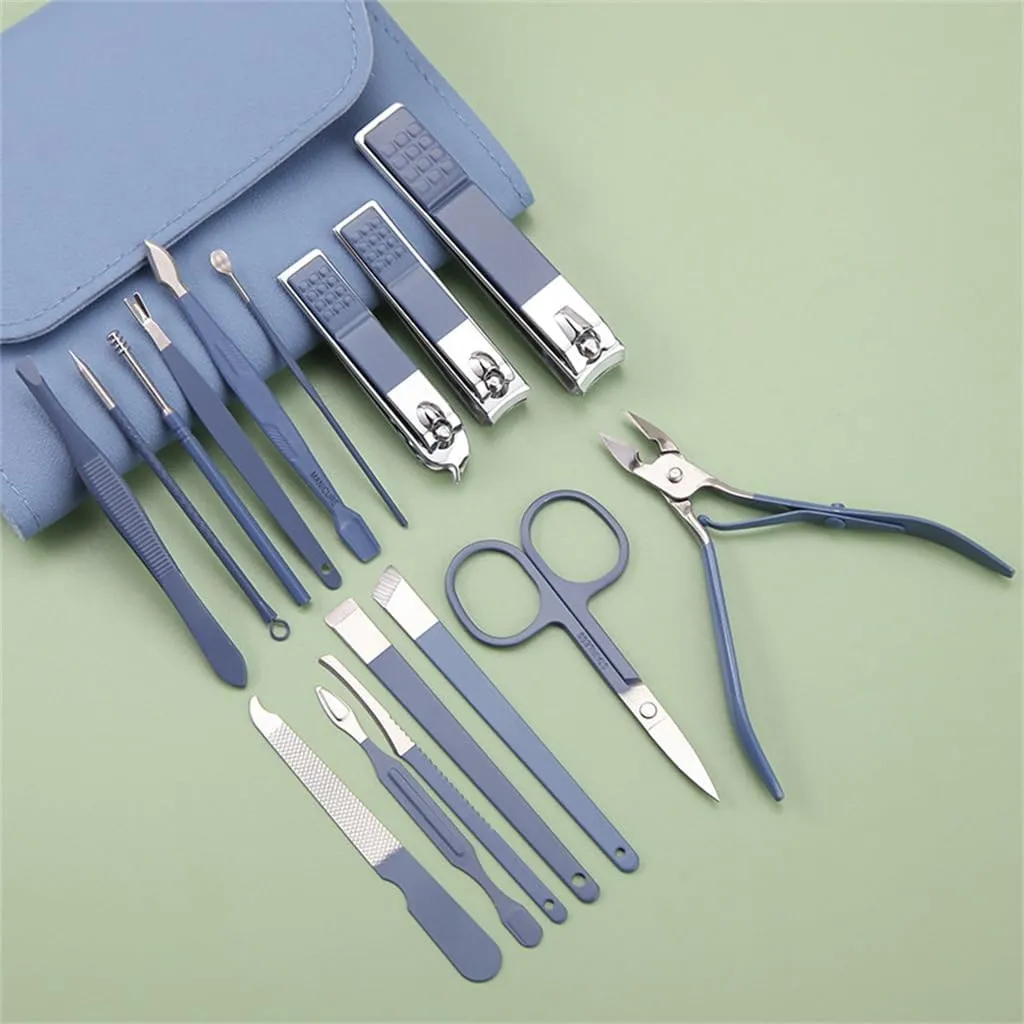 Stainless Steel Nail Clipper Set Acne Needles Eyebrow Trimming Manicure Tools Beauty Complete Set