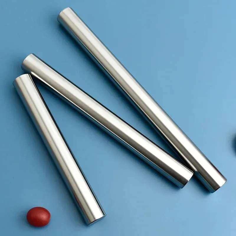 Stainless Steel Rolling Pin Baking Bread Pastry Roller Non-stick Baking Tool Cooking Pizza Cookie Cannoli Tubes Kitchen Utensils