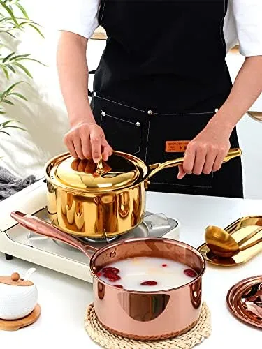 Stainless Steel Saucepan, All-Clad 18/8 Stainless Steel 3-Ply Bonded Dishwasher Safe Sauce Pan Cookware with Heat Resistant Long Handle, Cookware Pots And Pans Sets 18cm - 2.5 Quart-Sliver