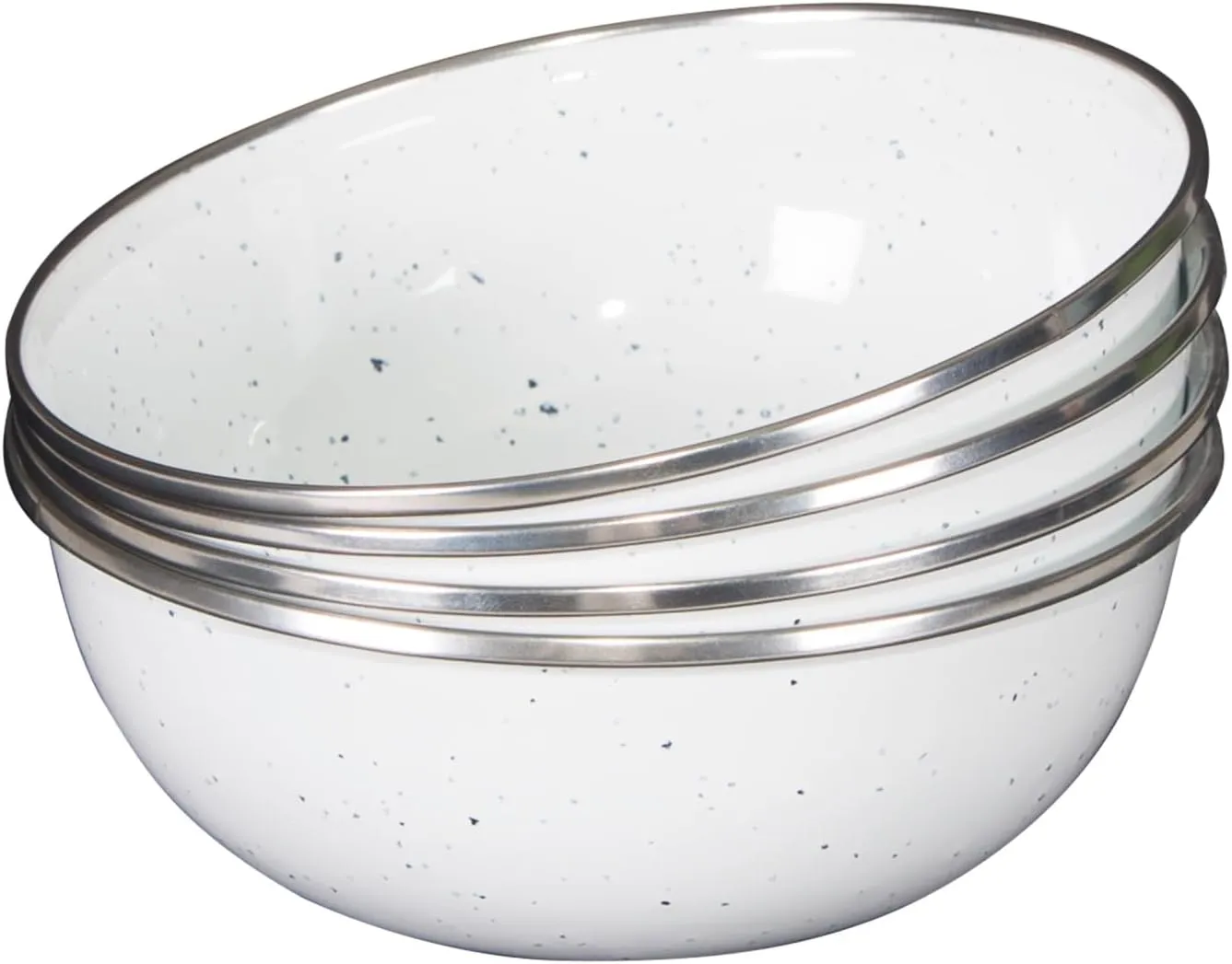 Stansport 24-Piece Enamel Camping Tableware Set