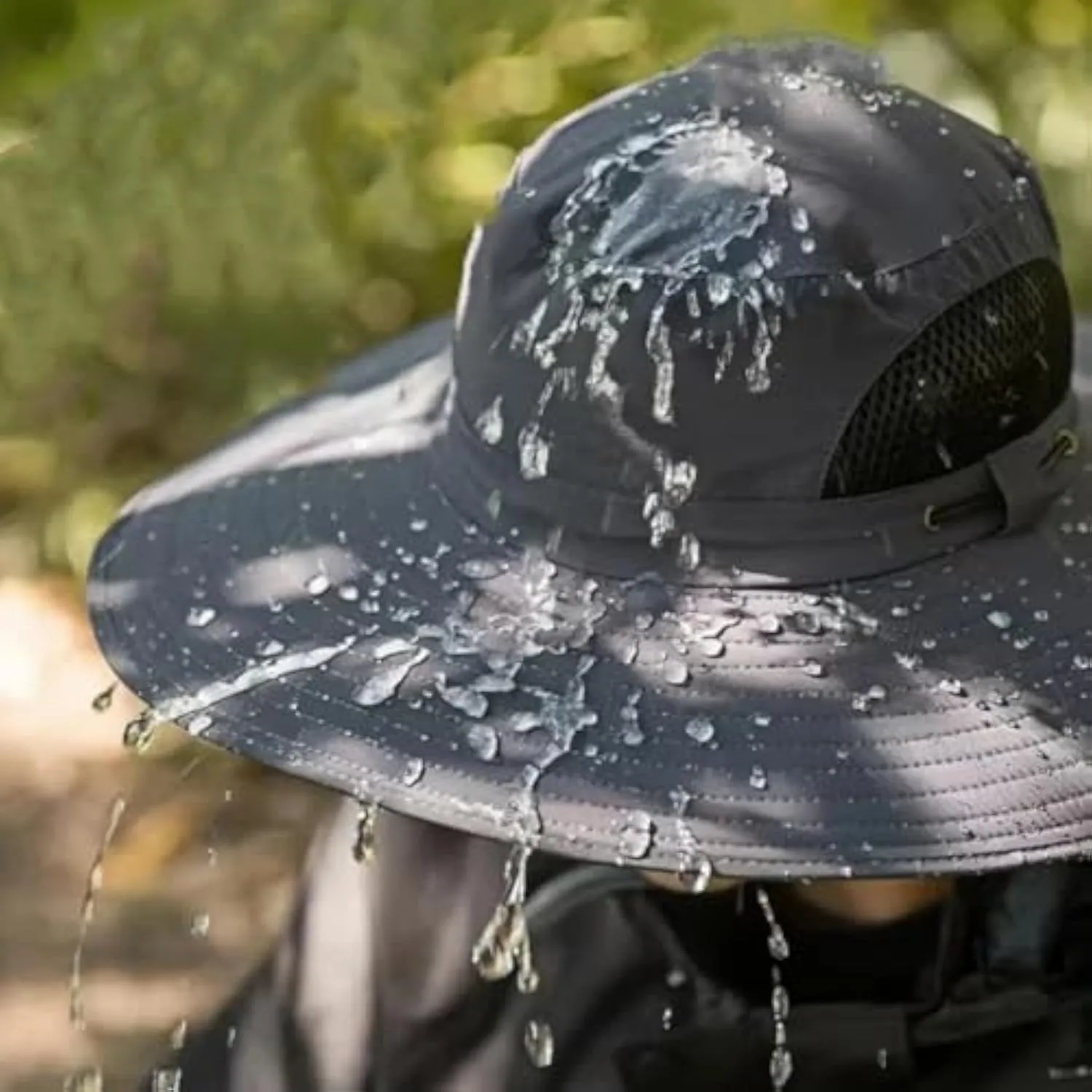 Steadilty 2025 New Ultralight Solar Fan Sun Hat,Fishing Hat UPF 50  Wide Brim Solar Powered Fan Cooling Hat