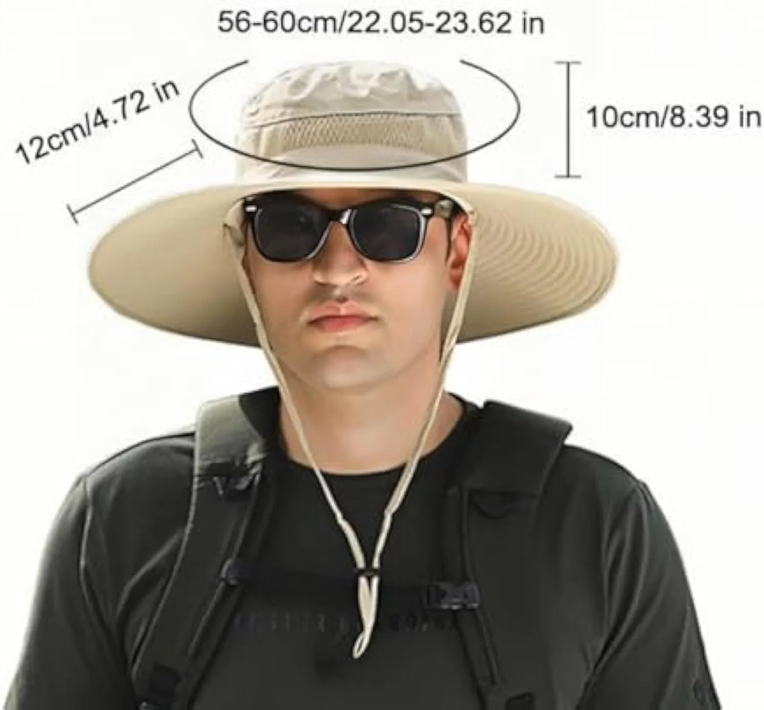 Steadilty 2025 New Ultralight Solar Fan Sun Hat,Fishing Hat UPF 50  Wide Brim Solar Powered Fan Cooling Hat