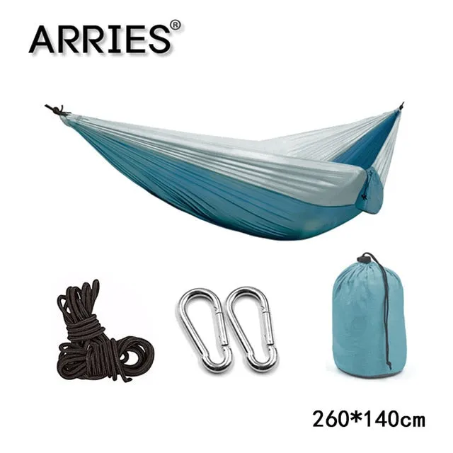 Sturdy Furniture Bulk discount Bed Double Sleeping Hammock Outdoor Portable Camping 300*200cm Hamaca Travel Parachute Garden Hanging Survival Leisure