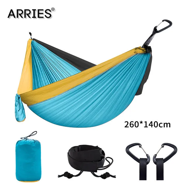 Sturdy Furniture Bulk discount Bed Double Sleeping Hammock Outdoor Portable Camping 300*200cm Hamaca Travel Parachute Garden Hanging Survival Leisure