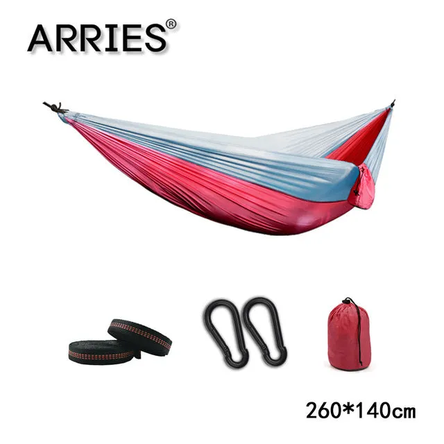 Sturdy Furniture Bulk discount Bed Double Sleeping Hammock Outdoor Portable Camping 300*200cm Hamaca Travel Parachute Garden Hanging Survival Leisure