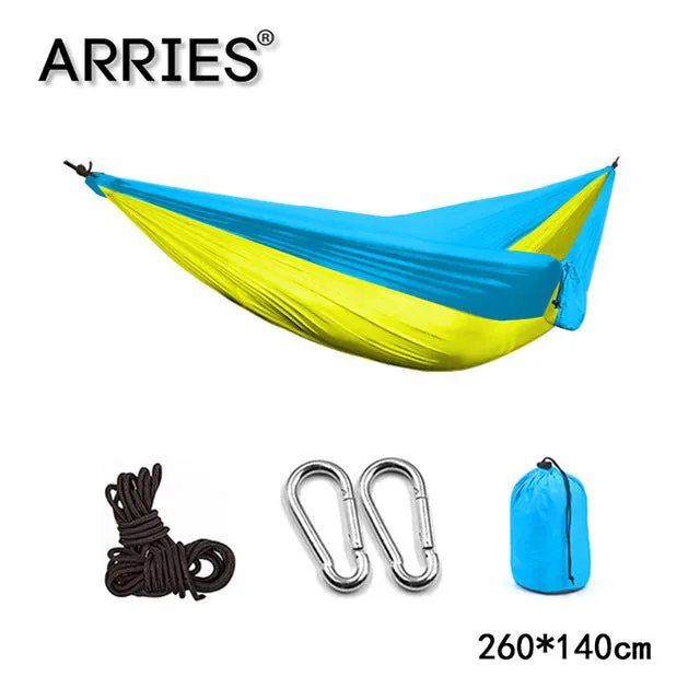 Sturdy Furniture Bulk discount Bed Double Sleeping Hammock Outdoor Portable Camping 300*200cm Hamaca Travel Parachute Garden Hanging Survival Leisure
