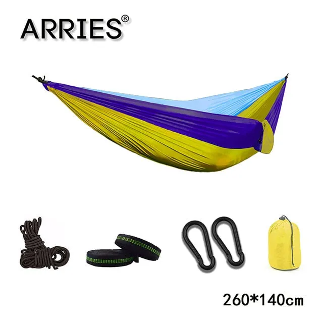 Sturdy Furniture Bulk discount Bed Double Sleeping Hammock Outdoor Portable Camping 300*200cm Hamaca Travel Parachute Garden Hanging Survival Leisure