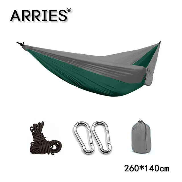 Sturdy Furniture Bulk discount Bed Double Sleeping Hammock Outdoor Portable Camping 300*200cm Hamaca Travel Parachute Garden Hanging Survival Leisure