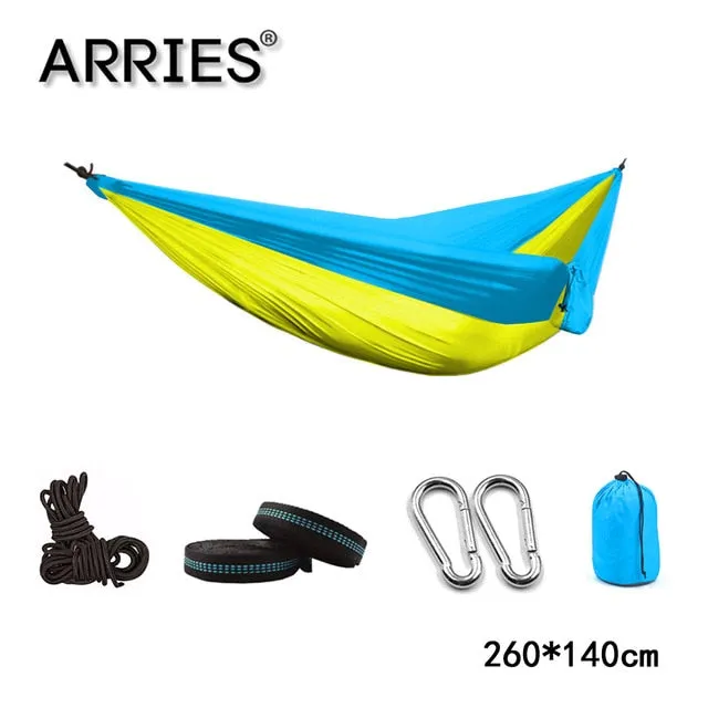 Sturdy Furniture Bulk discount Bed Double Sleeping Hammock Outdoor Portable Camping 300*200cm Hamaca Travel Parachute Garden Hanging Survival Leisure
