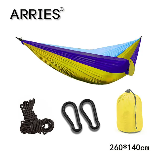 Sturdy Furniture Bulk discount Bed Double Sleeping Hammock Outdoor Portable Camping 300*200cm Hamaca Travel Parachute Garden Hanging Survival Leisure