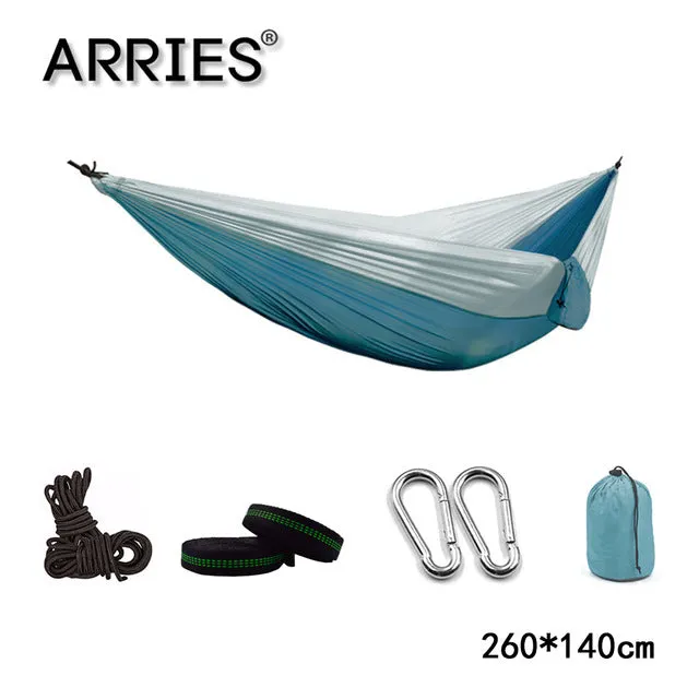 Sturdy Furniture Bulk discount Bed Double Sleeping Hammock Outdoor Portable Camping 300*200cm Hamaca Travel Parachute Garden Hanging Survival Leisure