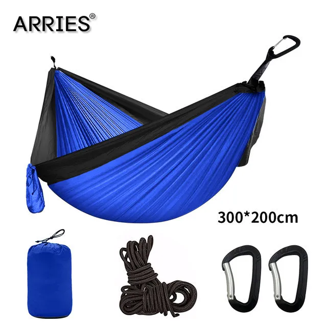 Sturdy Furniture Bulk discount Bed Double Sleeping Hammock Outdoor Portable Camping 300*200cm Hamaca Travel Parachute Garden Hanging Survival Leisure
