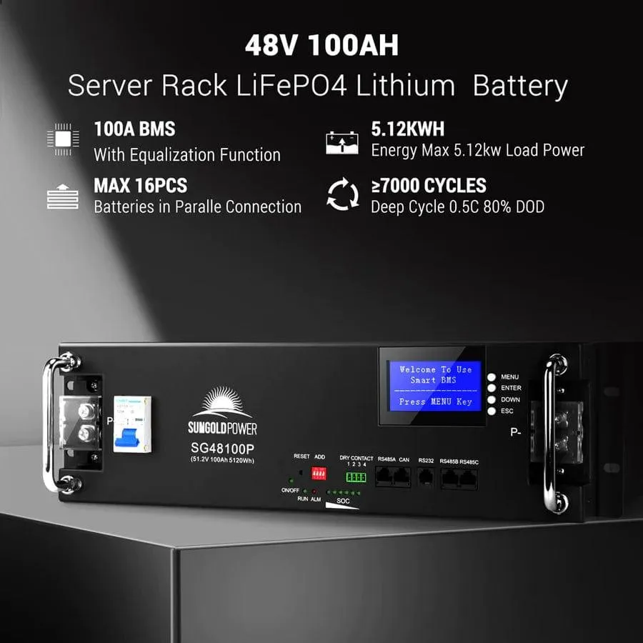 SunGoldPower SGR-10K2M | 10000W Off Grid Solar Kit |48VDC | 120V/240V
