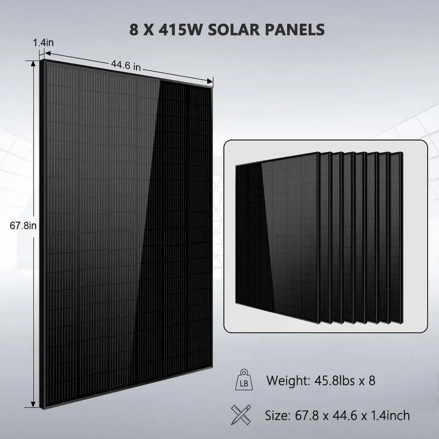 SunGoldPower SGR-6510E | 6500W Off-Grid Solar Kit | 48VDC | 120/240VAC