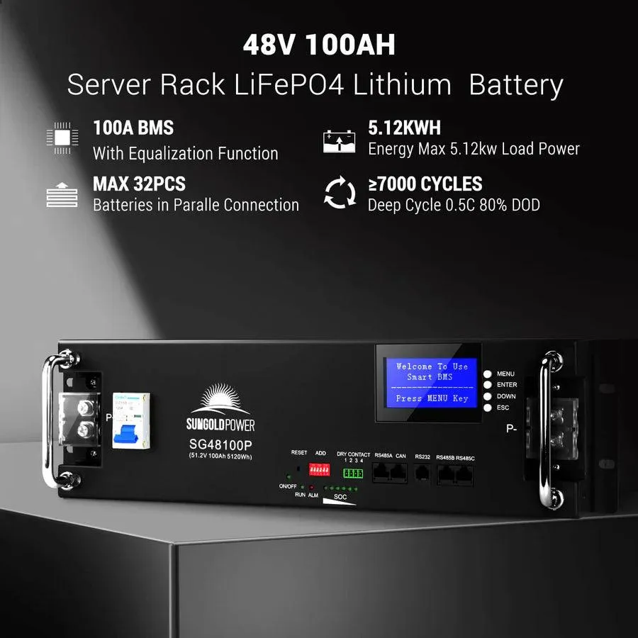 SunGoldPower SGR-6510E | 6500W Off-Grid Solar Kit | 48VDC | 120/240VAC