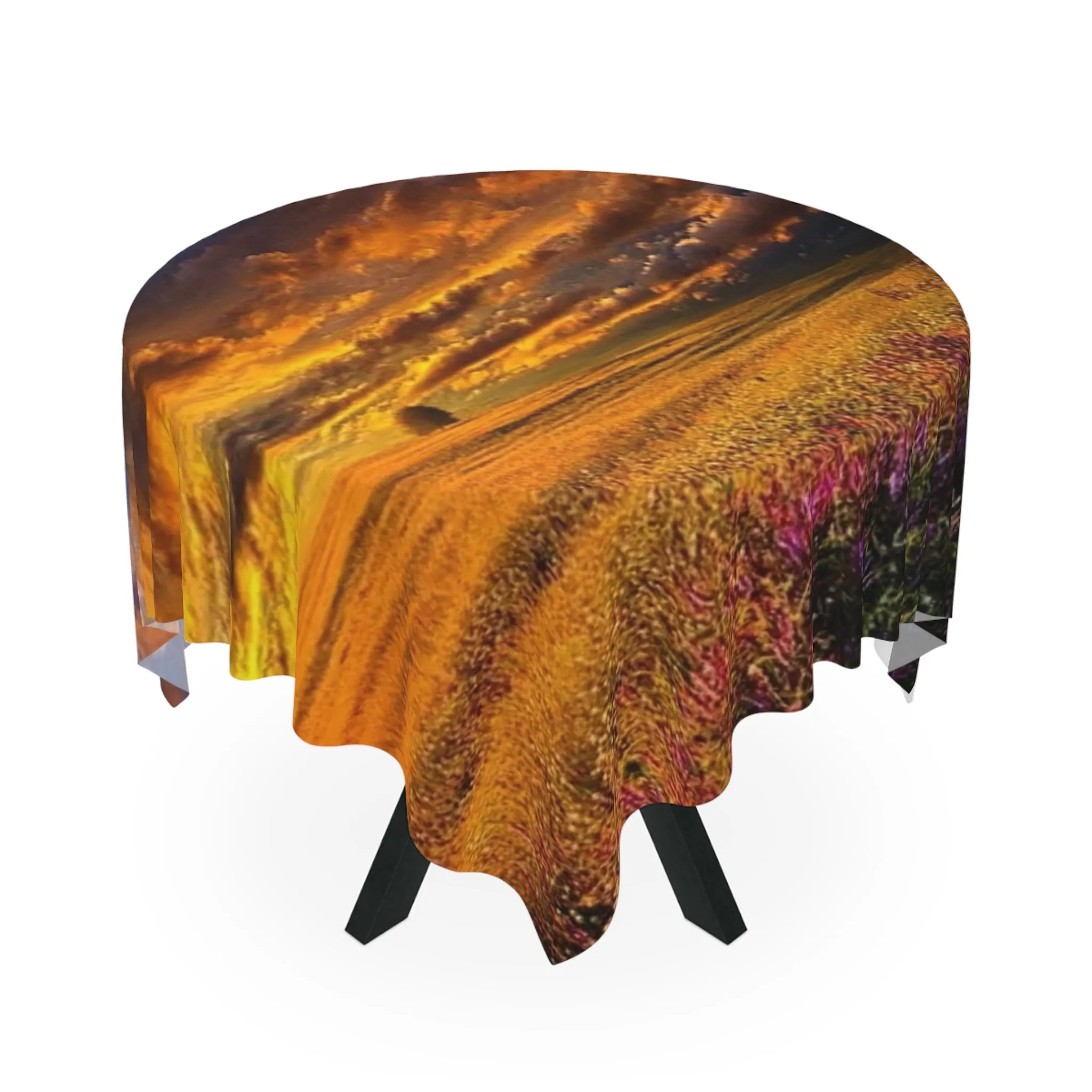 Sunset Fields Tablecloth – Vibrant Nature Decor for Dining & Celebrations