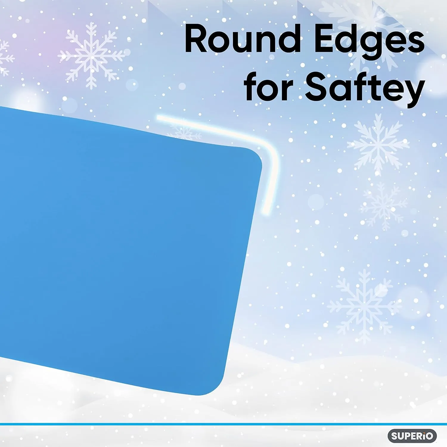 Superio Snow Slider Mat, Flexible Snow Sled Flying Carpet, Roll up Sleds for Kids 36" Lightweight Plastic Snowboard Sled-2 Pack