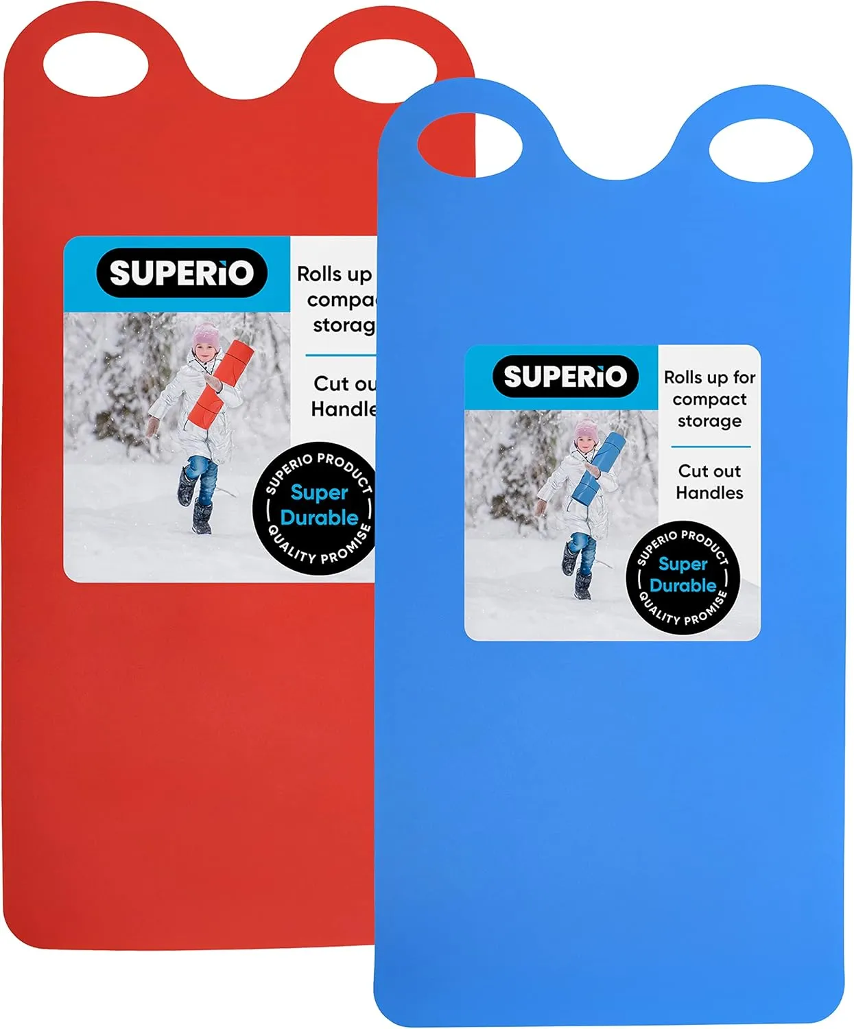 Superio Snow Slider Mat, Flexible Snow Sled Flying Carpet, Roll up Sleds for Kids 36" Lightweight Plastic Snowboard Sled