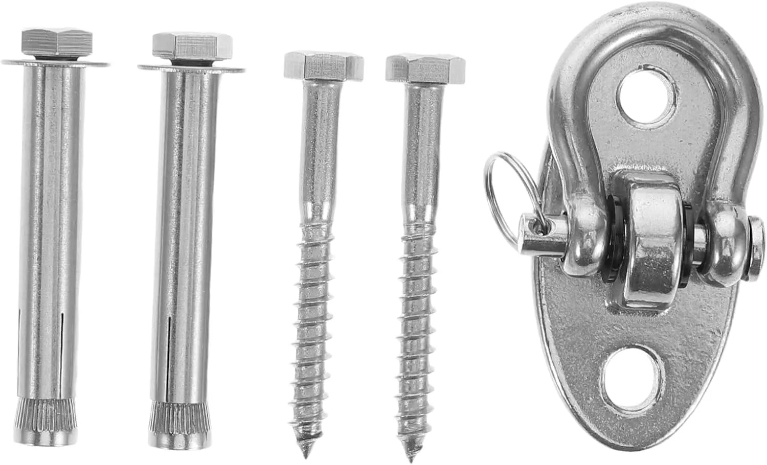 SUPVOX 1 Set Heavy Duty Stainless Steel Hammock Swing Hook with Rotating Plate for Outdoor Furniture Versatile Hanging Chair Mounting Hardware with Sandbag Stability