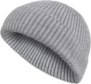 Surblue Fisherman Beanie Winter Knit Hat Roll-up Edge Skullcap for Men Women